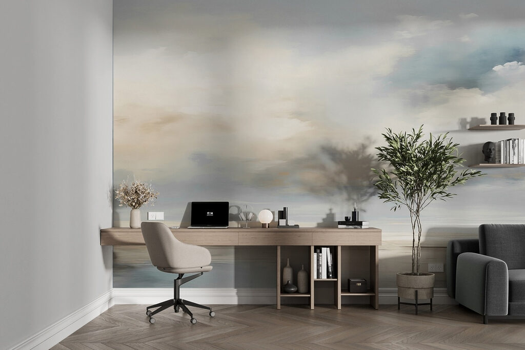 Bewolkte lucht boven water — interieur 2