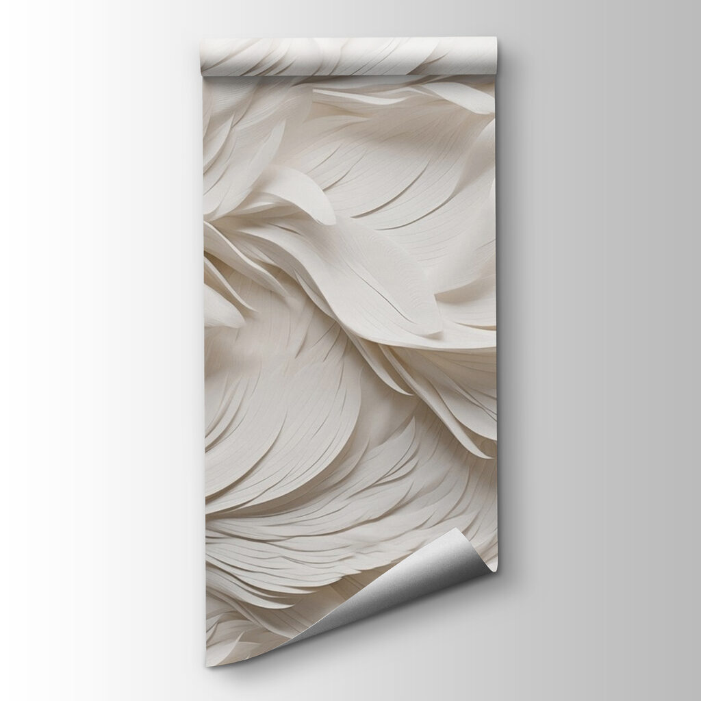 Witte veren in lagen — productweergave