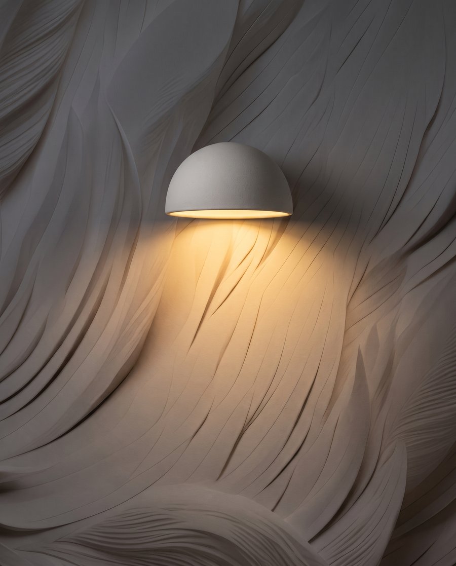 Witte veren in lagen — detail