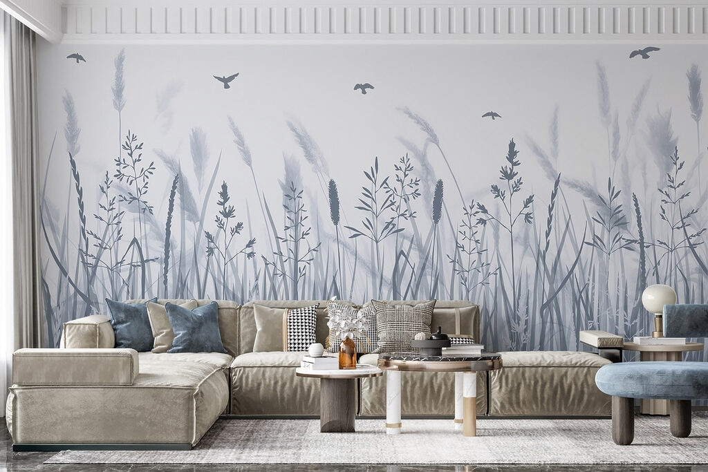 Vogels boven hoge halmen — interieur 1