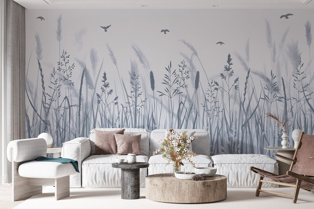 Vogels boven hoge halmen — interieur 3