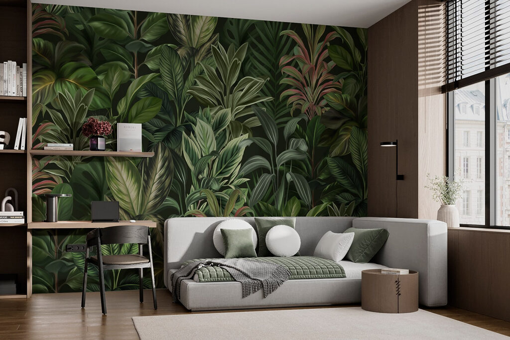 Jungle in diepe groentinten — interieur 4