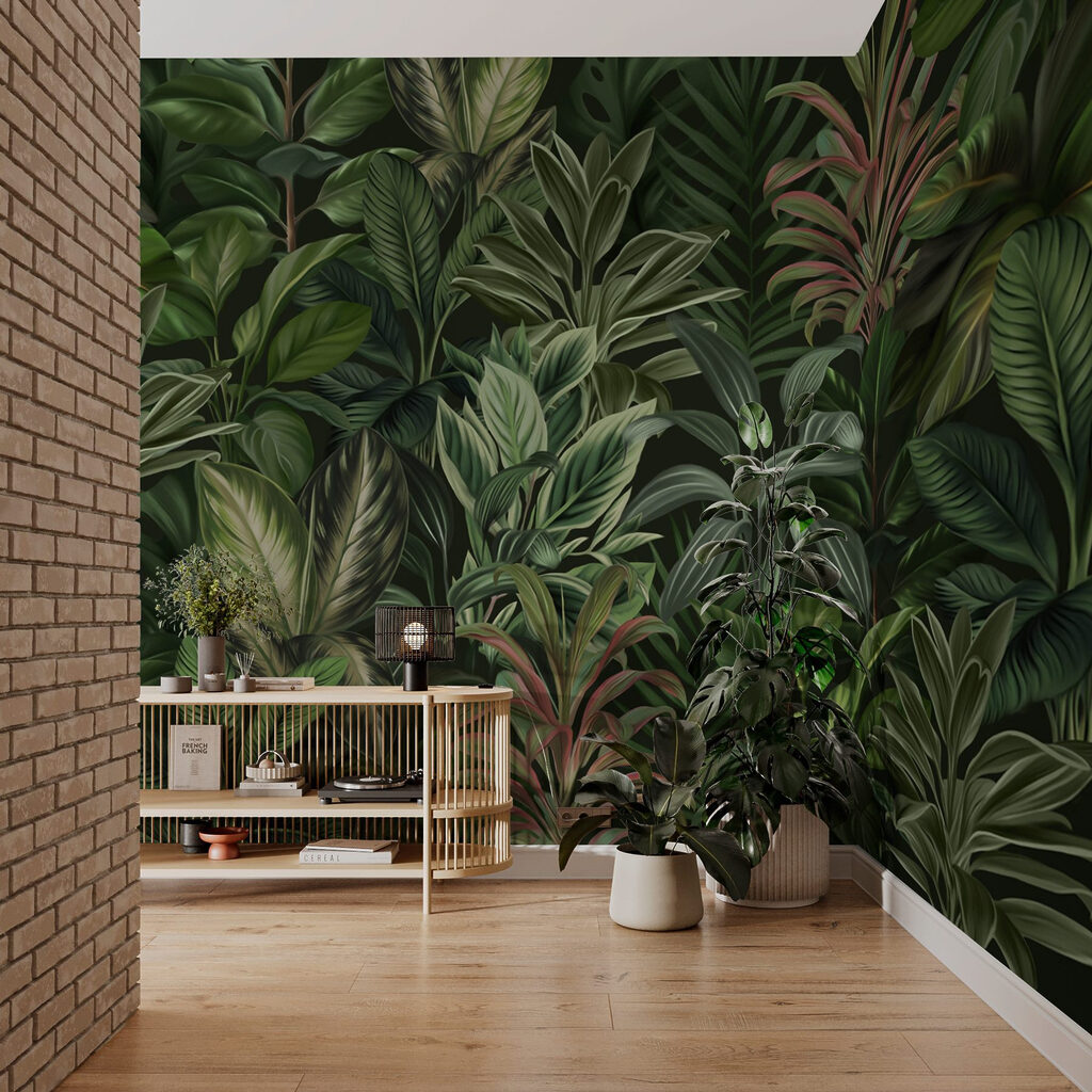Jungle in diepe groentinten — interieur 5