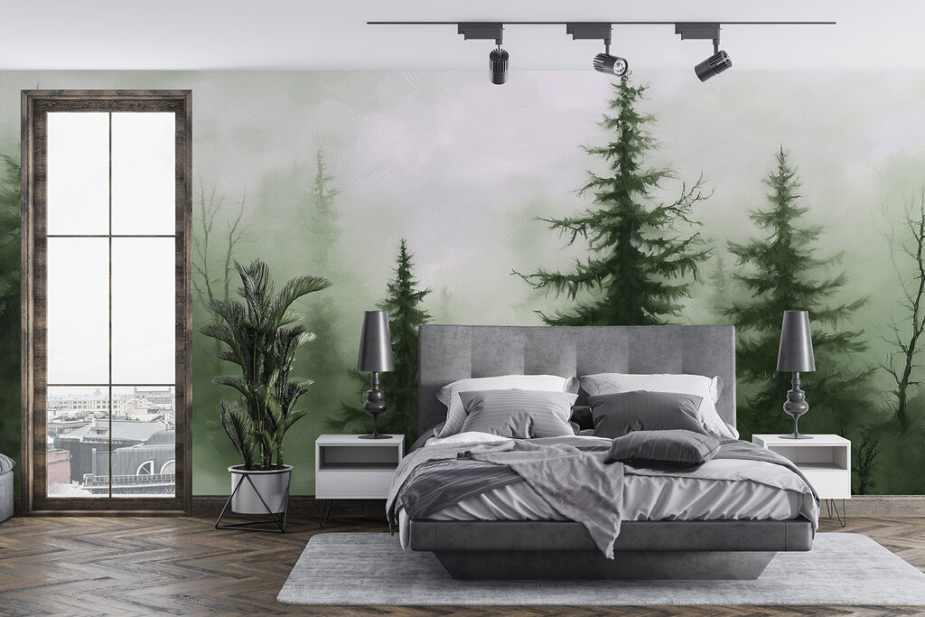 Donkere dennen, groene nevel — interieur 2