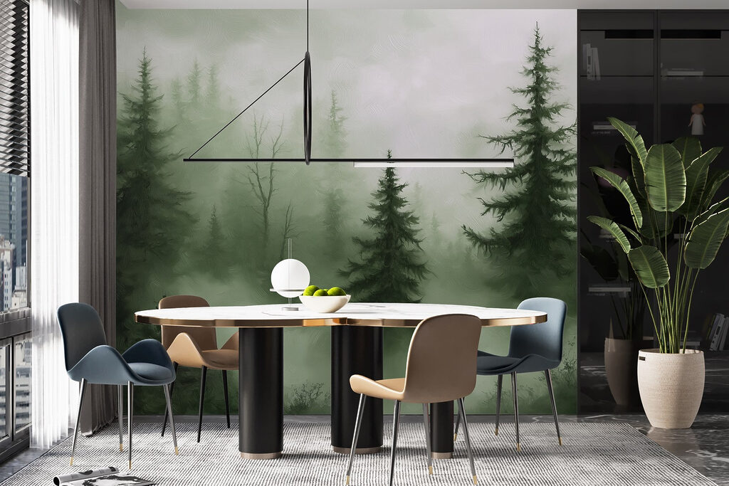 Donkere dennen, groene nevel — interieur 5