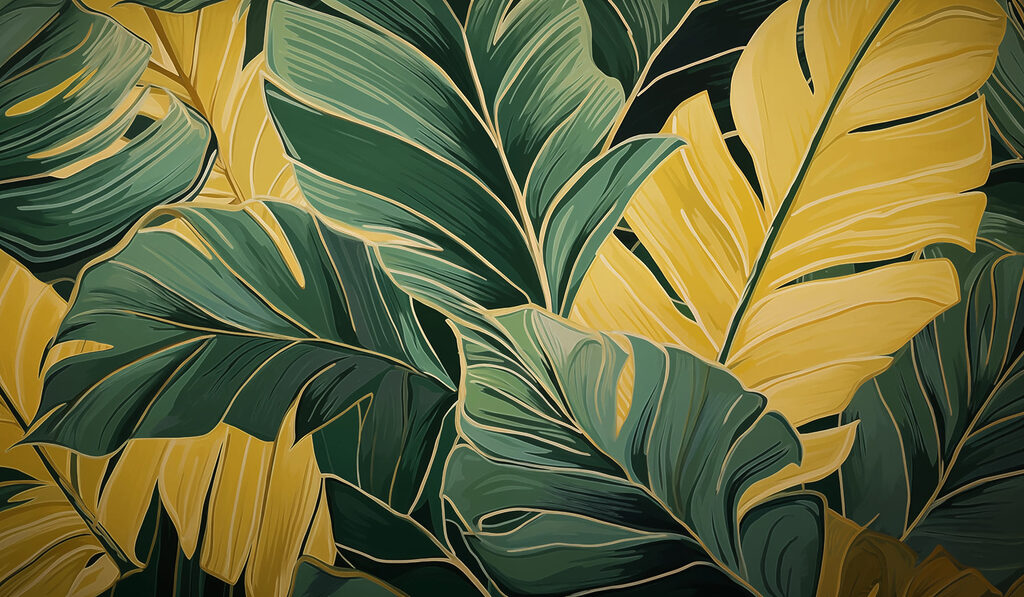 Levendige bladeren in harmonieuze kleuren — volledig ontwerp