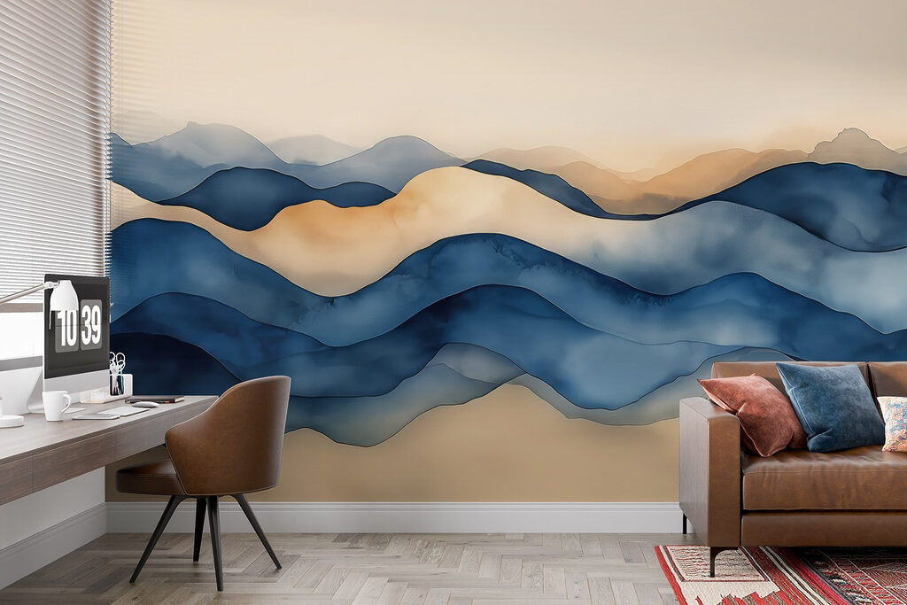 Blauwe bergbanen met zandranden — interieur 5