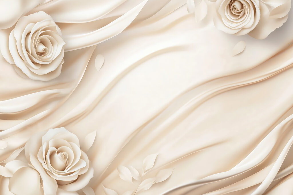Rozen langs witte welvingen — volledig ontwerp