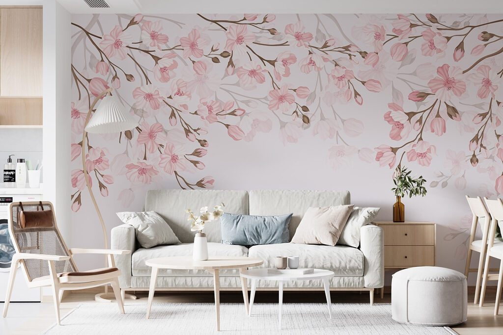 Bloesemtakken maken een boog — interieur 2