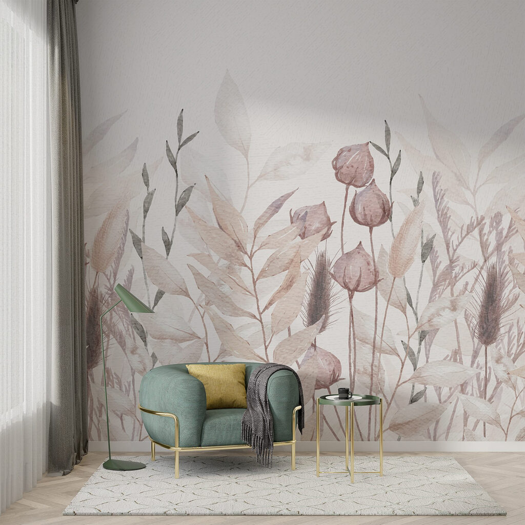Planten en bladeren schilderen — interieur 1