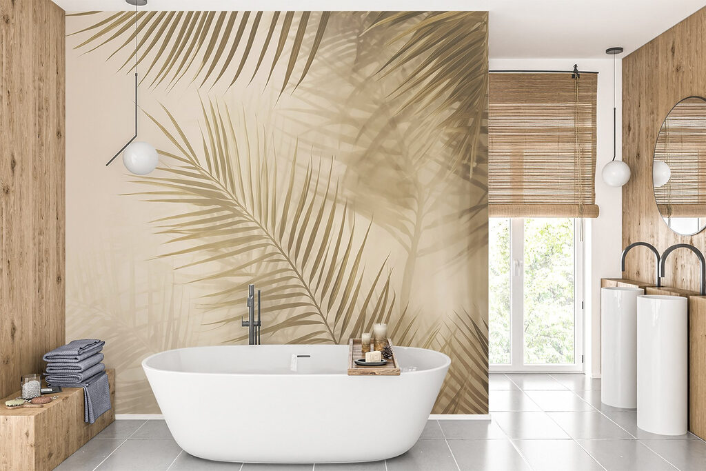 Palmveren werpen zachte schaduwen — interieur 2
