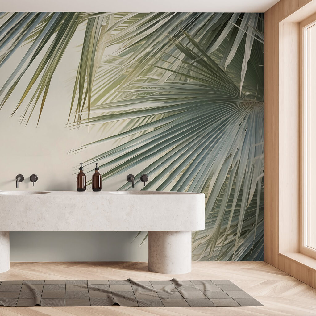 Delicate palmbladeren wiegen zachtjes — interieur 2