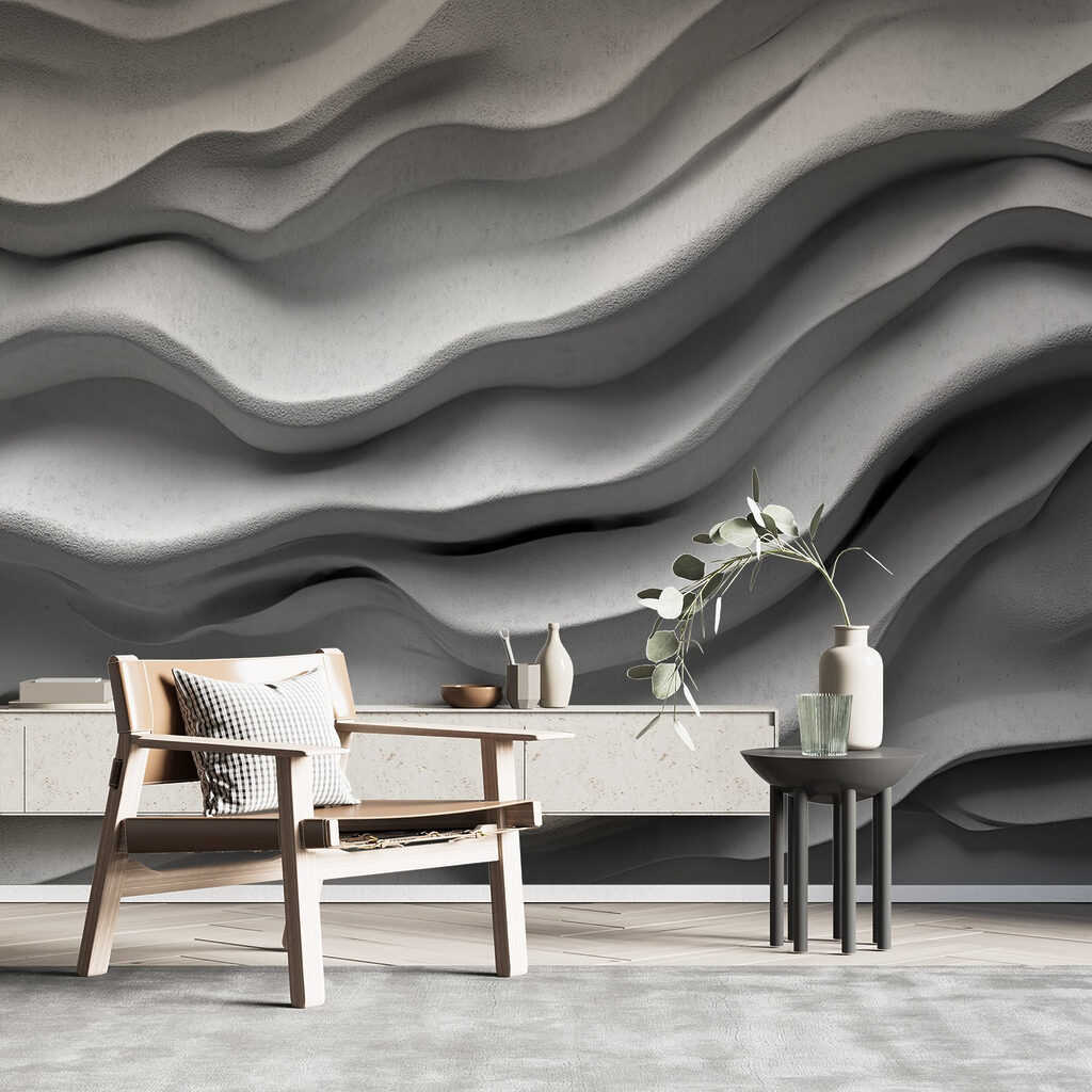 Grijze golflagen met schaduw — interieur 4