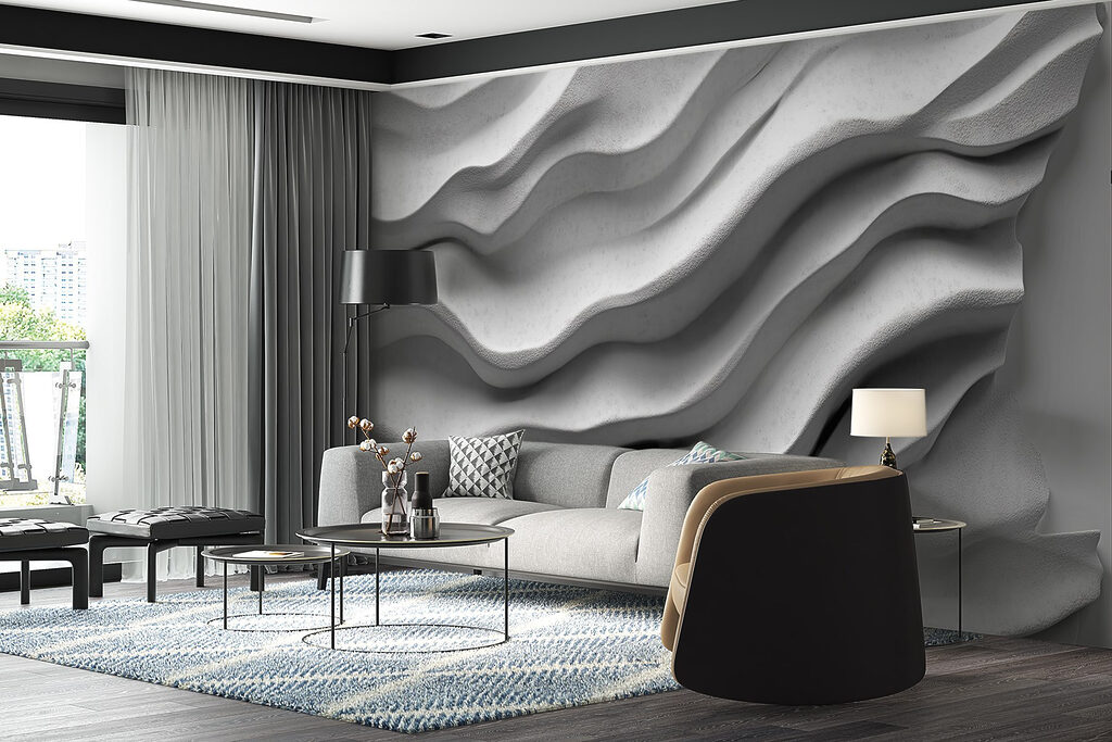 Grijze golflagen met schaduw — interieur 6
