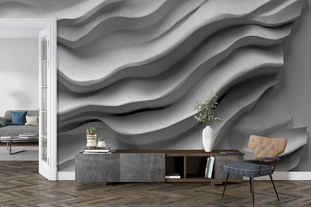 Grijze golflagen met schaduw — interieur 7