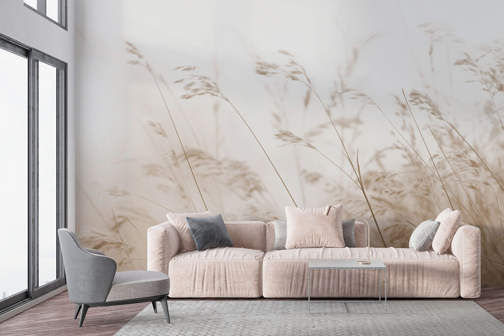 Fluisteringen van de natuur in sepiatinten in een interieur