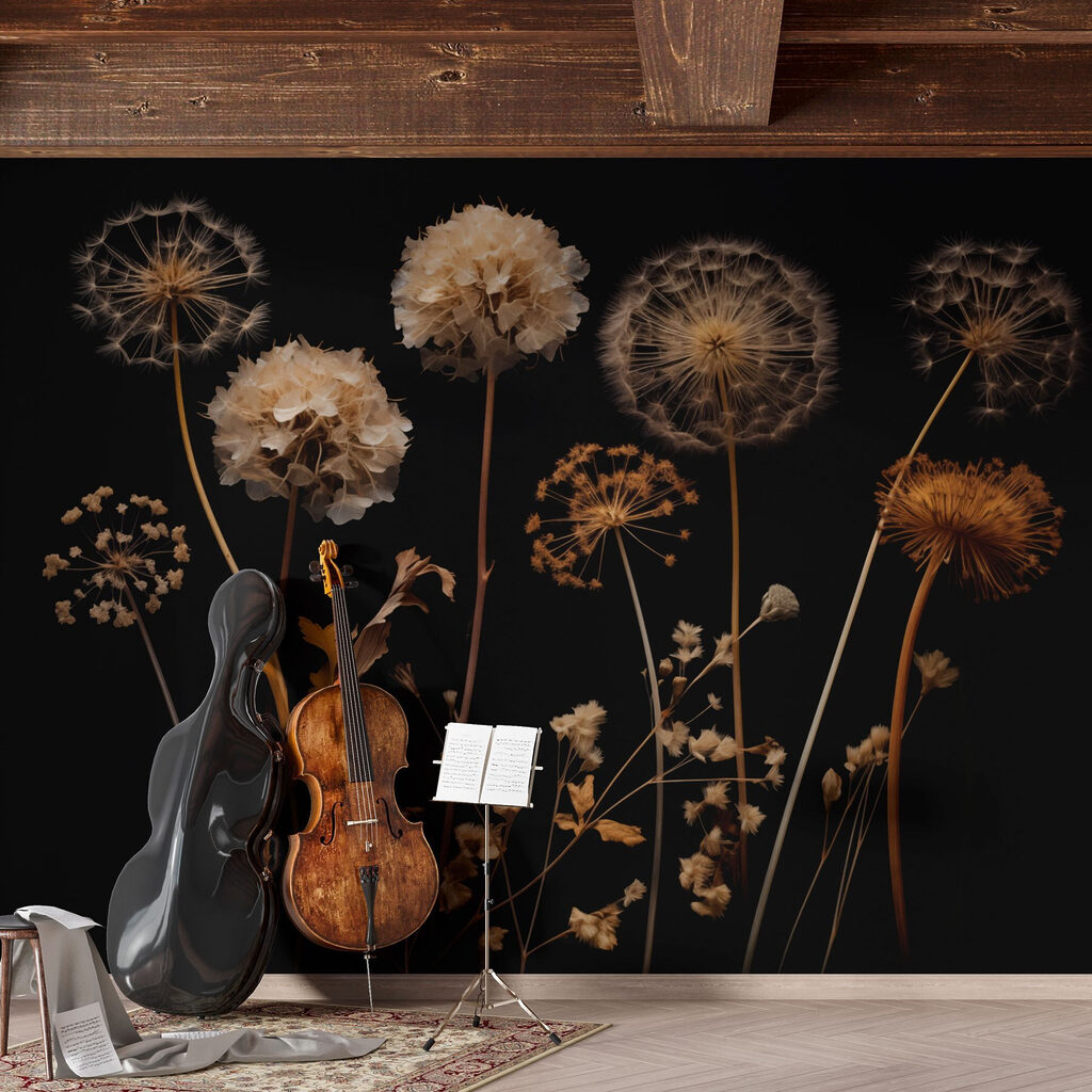 Droge bloemen bij nacht — interieur 2