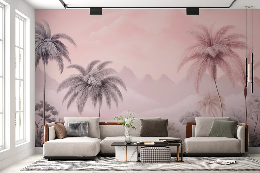 Palmen in roze verte — interieur 2