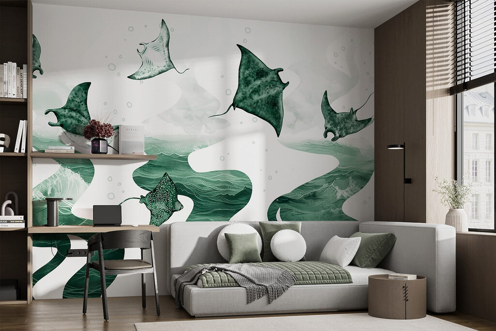 Roggen boven vloeiende banen — interieur 1