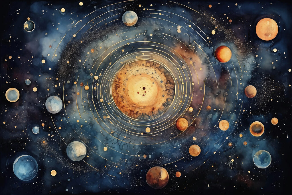 Zon tussen de planeten — volledig ontwerp