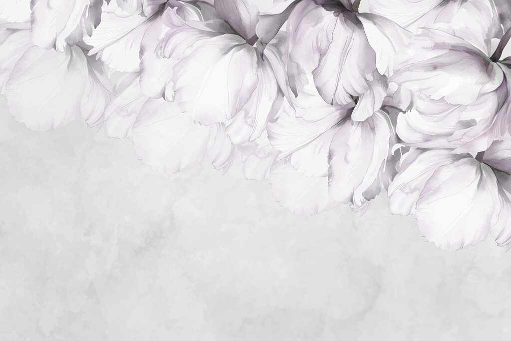 Bloemen langs de bovenrand — volledig ontwerp