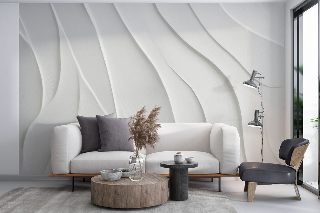 Witte lijnen vloeien omlaag — interieur 2