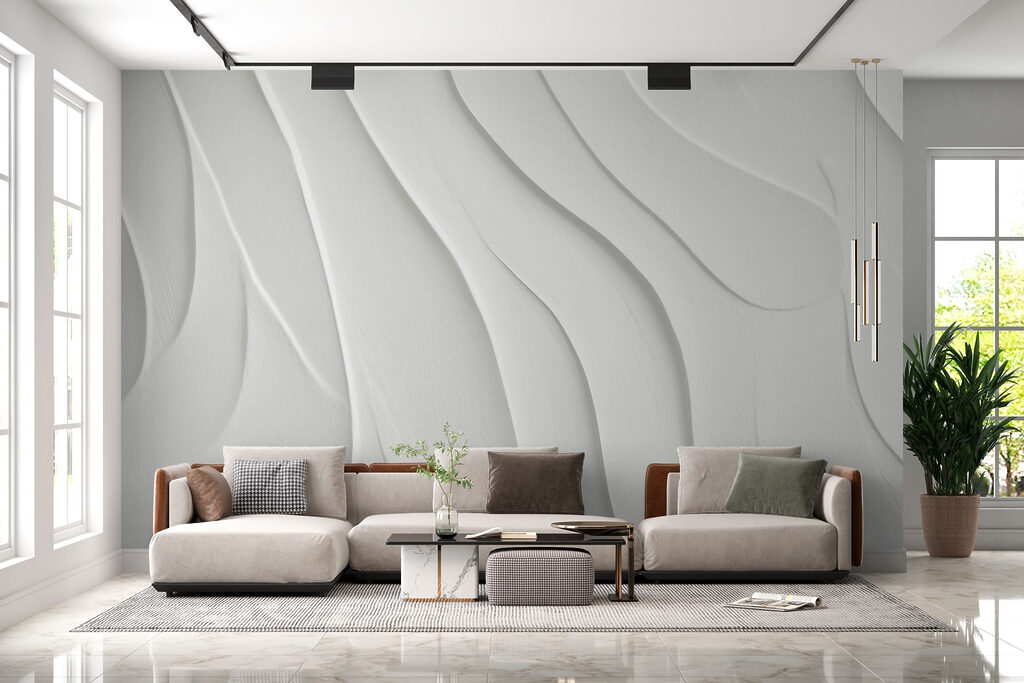 Witte lijnen vloeien omlaag — interieur 3