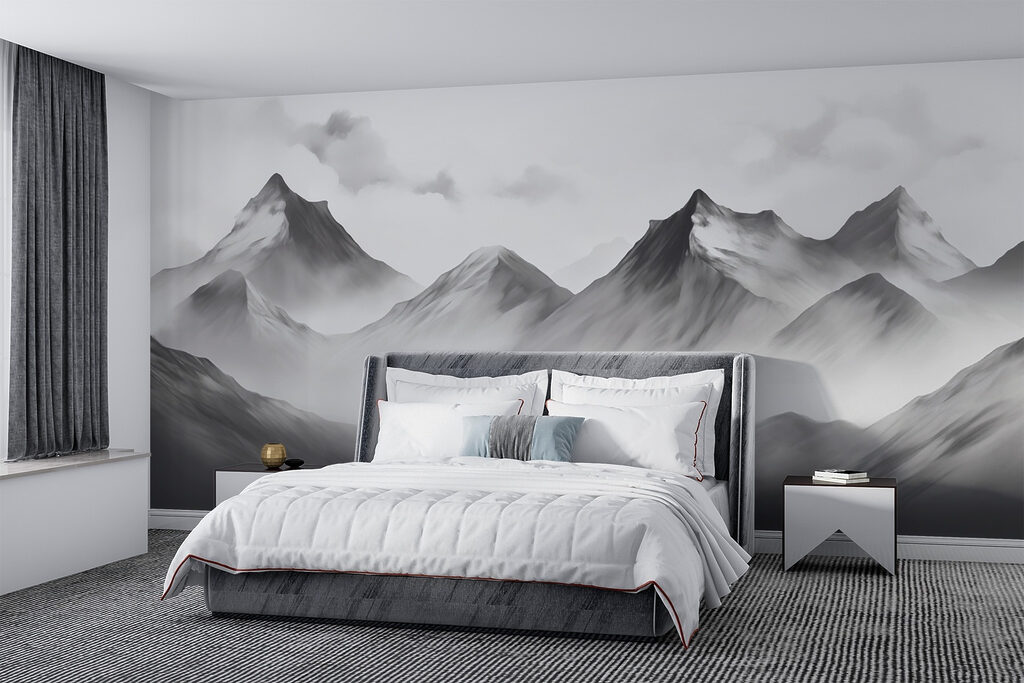 Bergtoppen verdwijnen in nevel — interieur 1