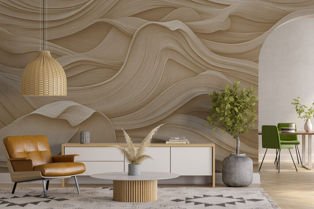 Vloeiende lijnen creëren een rustgevende esthetiek — interieur 3