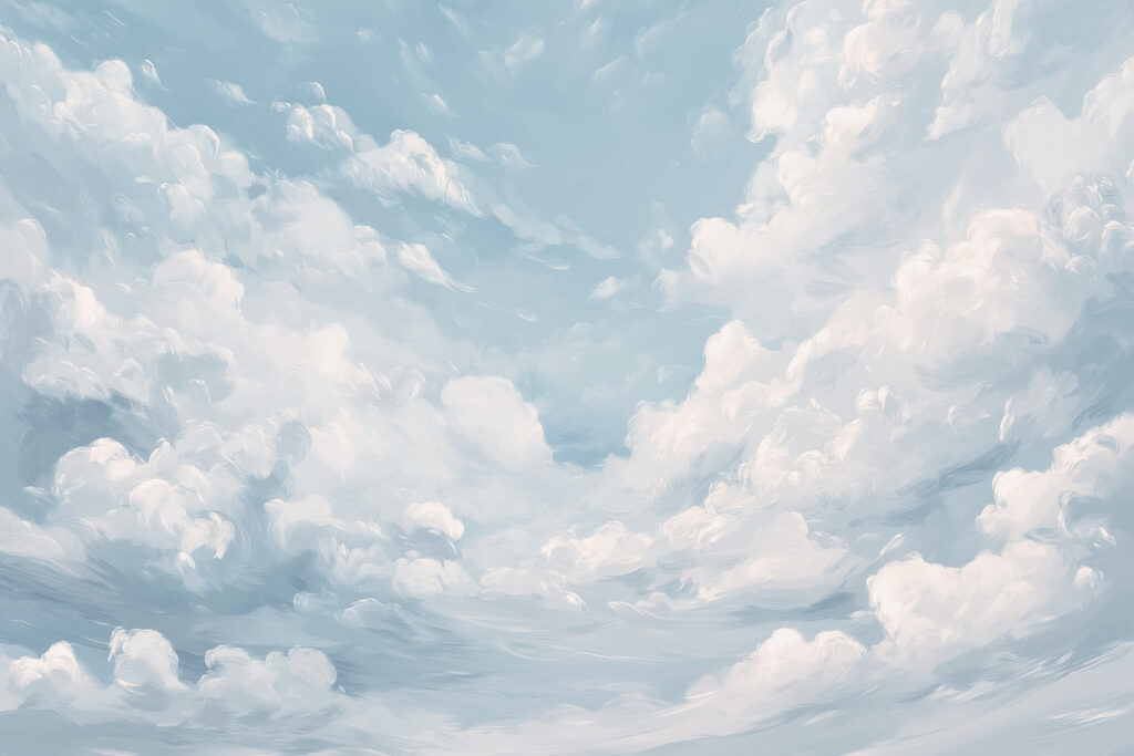 Blauwe lucht met wolken — volledig ontwerp