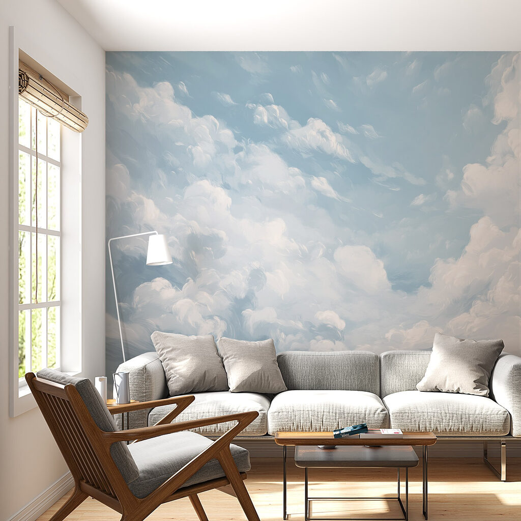 Blauwe lucht met wolken — interieur 5