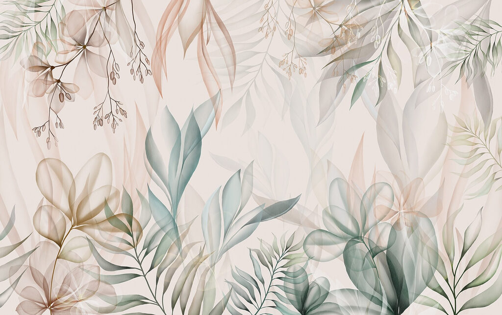 Hangende takken in pastel — volledig ontwerp