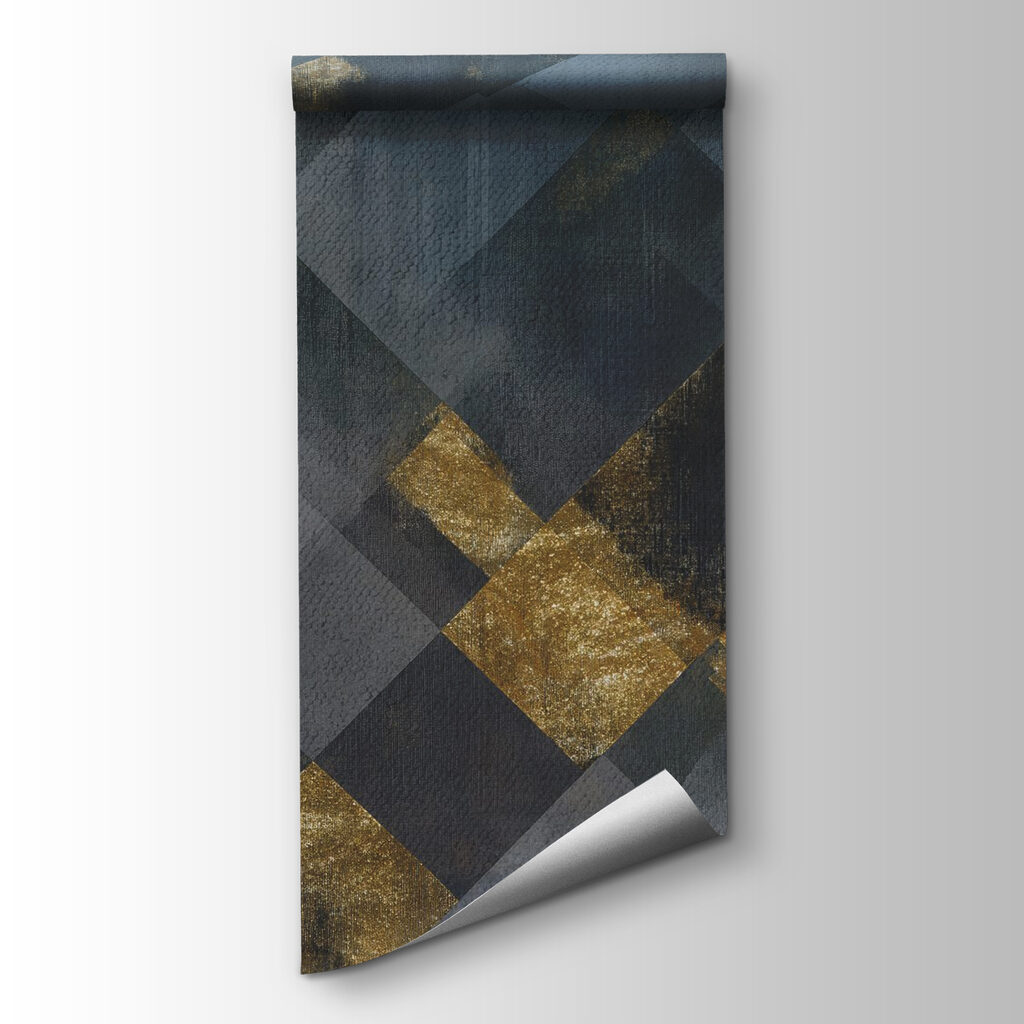 Blauwe vlakken met goud — productweergave
