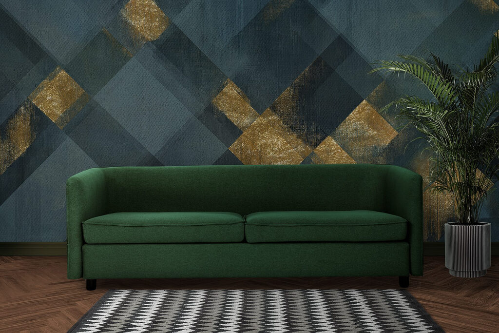 Artistiek geometrisch patroon met contrast — interieur 4