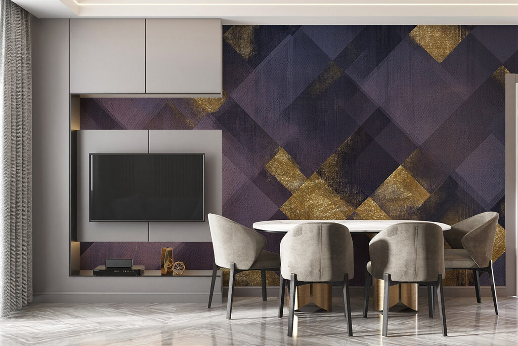 Abstracte geometrische vormen in donkere tinten — interieur 2