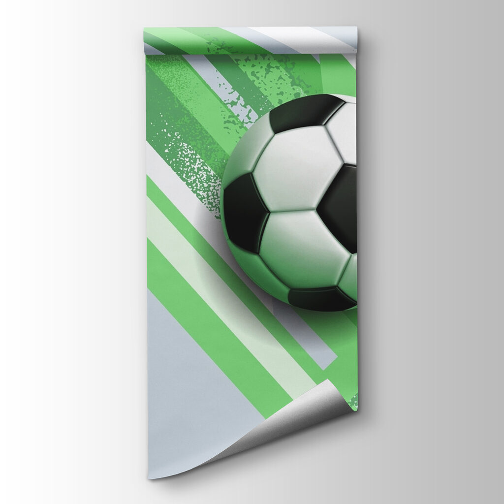 Voetbal tussen schuine kleurbanen — productweergave