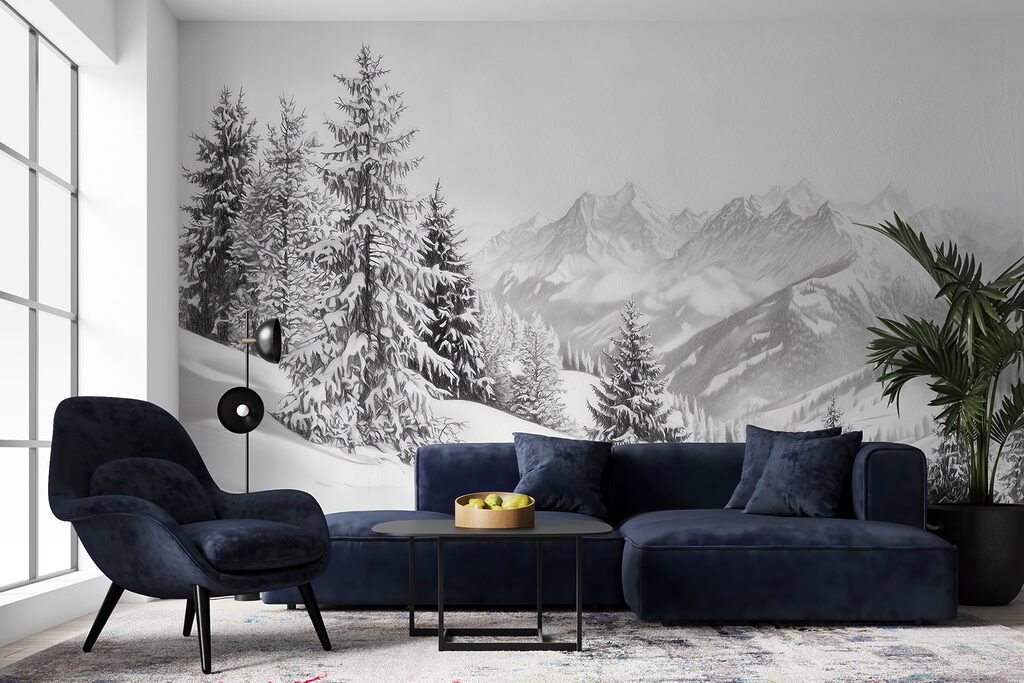 Sneeuwhelling met een vergezicht — interieur 2