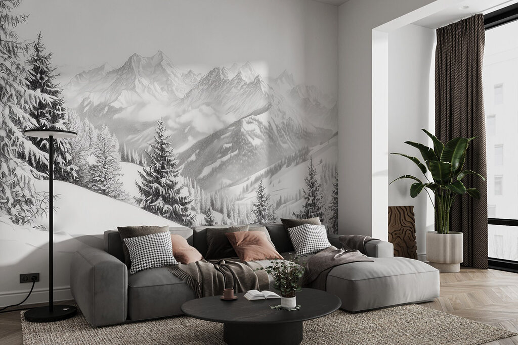 Sneeuwhelling met een vergezicht — interieur 3