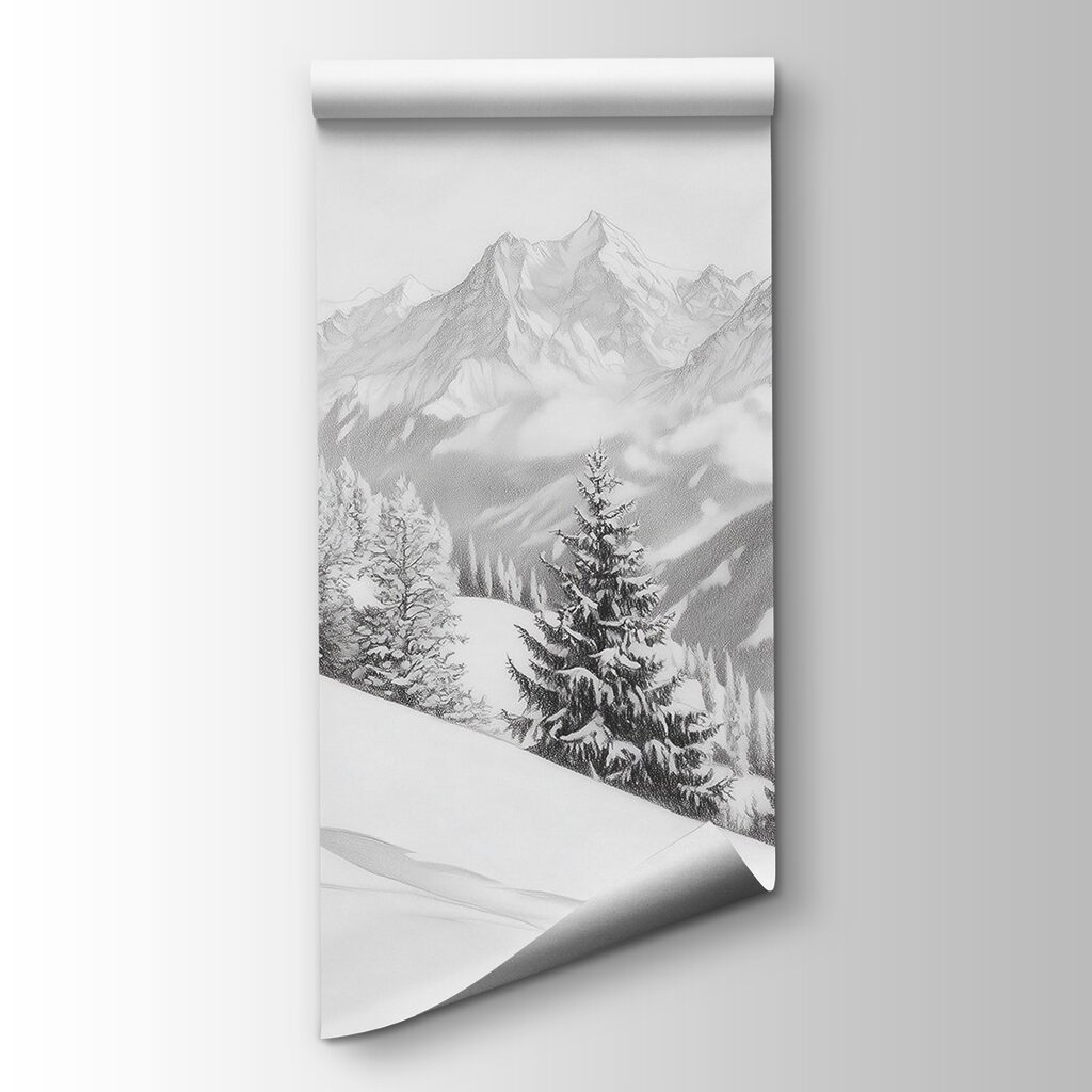 Sneeuwhelling met een vergezicht — productweergave