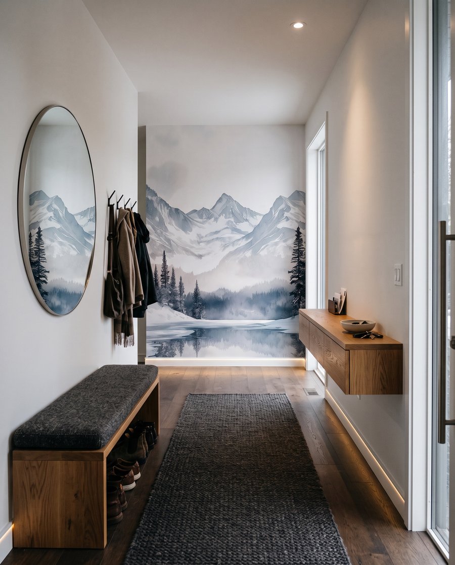 Stille baai onder sneeuwbergen — interieur 5