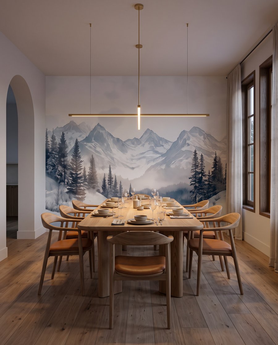 Stille baai onder sneeuwbergen — interieur 6