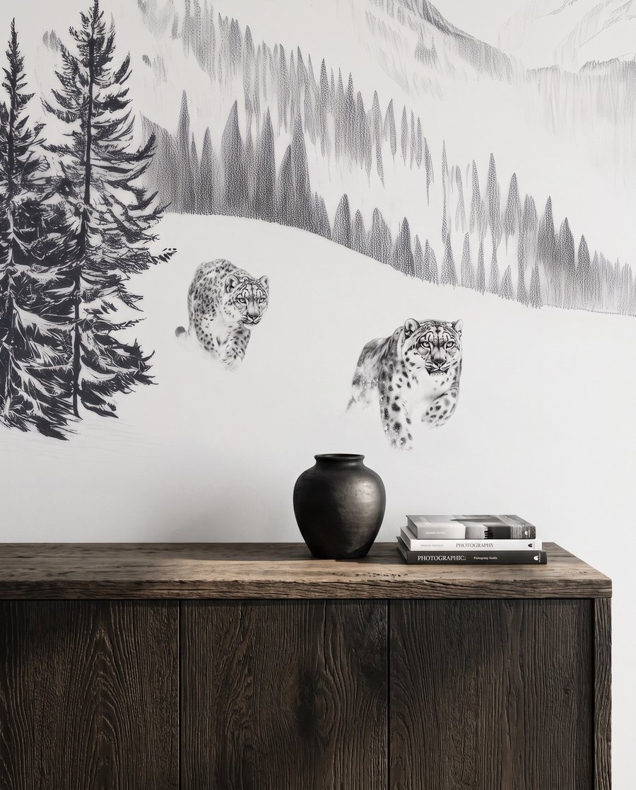 Vogels boven witte toppen — interieur 5