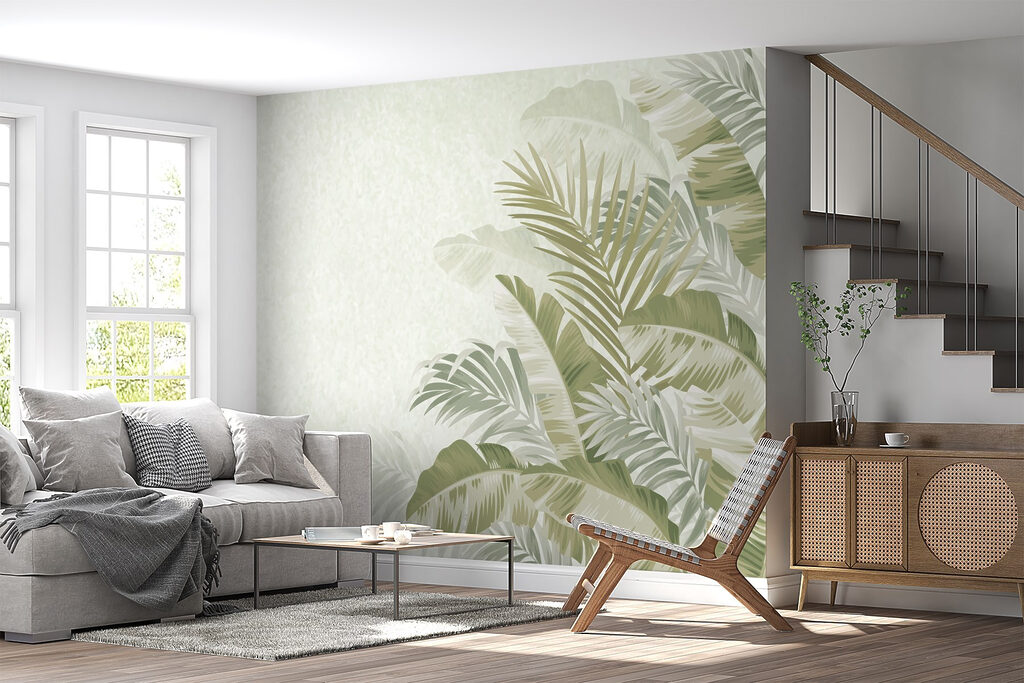 Palmbladeren langs de zijkant — interieur 1