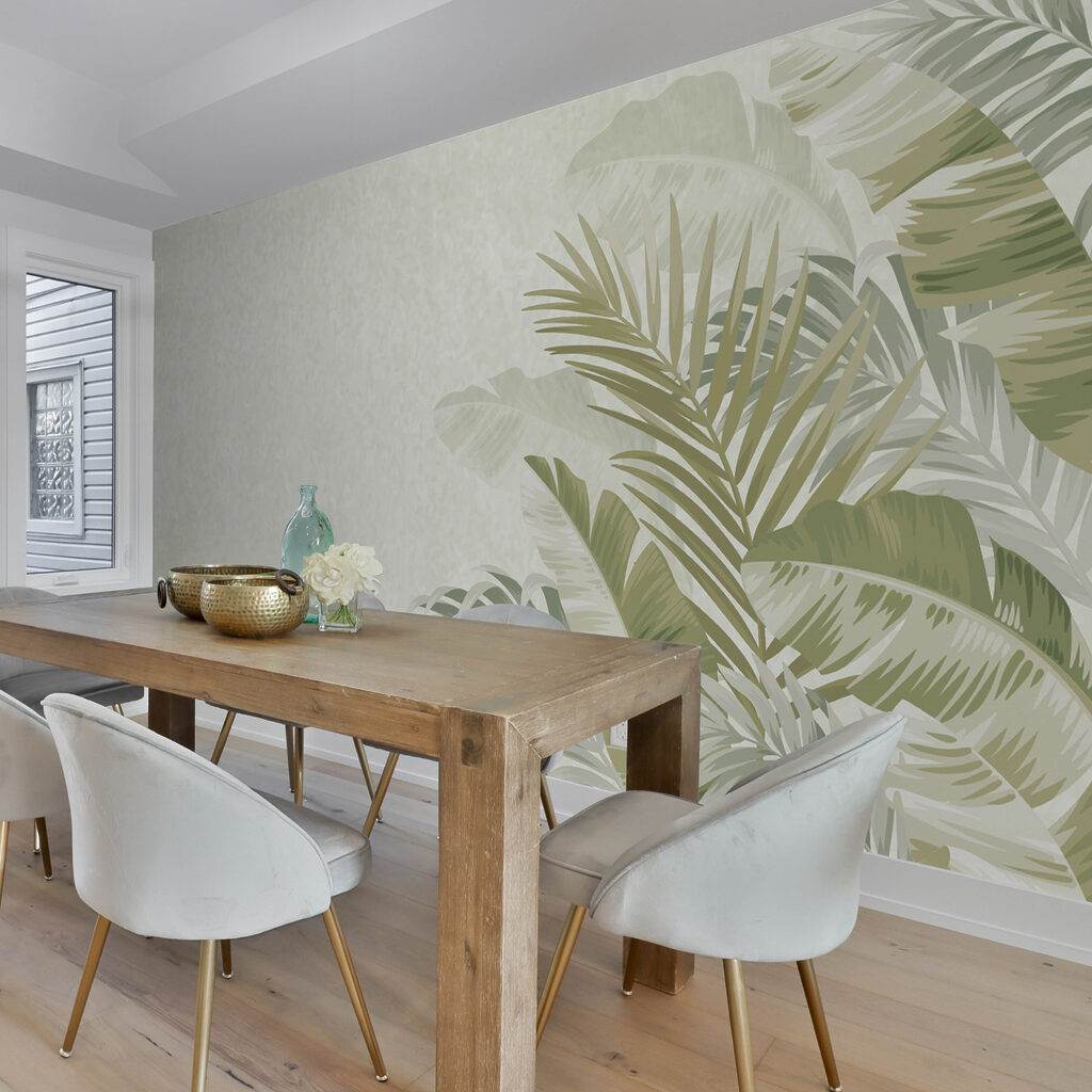 Palmbladeren langs de zijkant — interieur 2