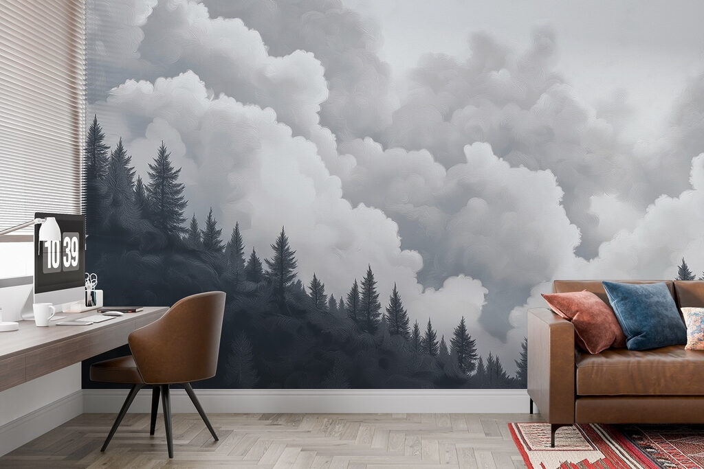 Dennenvallei onder zware wolken — interieur 2