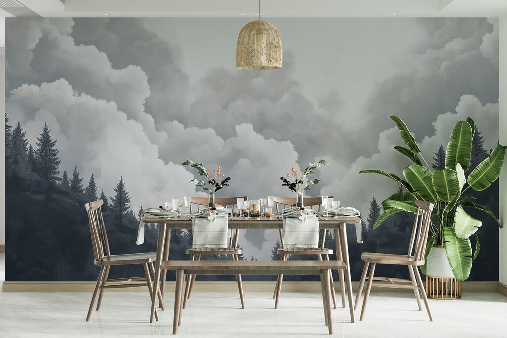 Dennenvallei onder zware wolken — interieur 4
