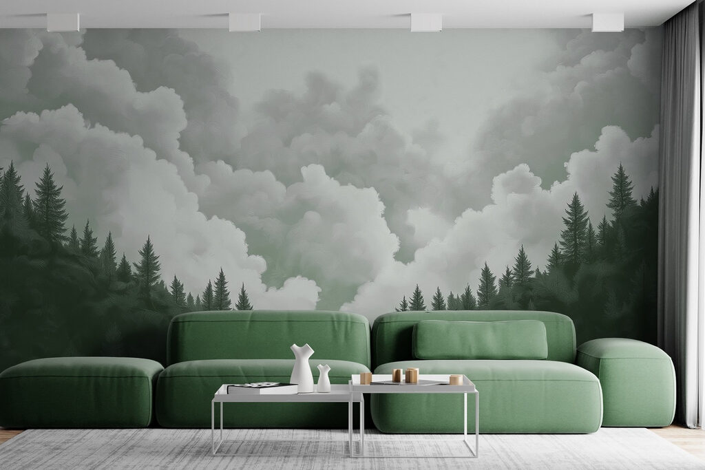 Dennen onder torenhoge wolken — interieur 2