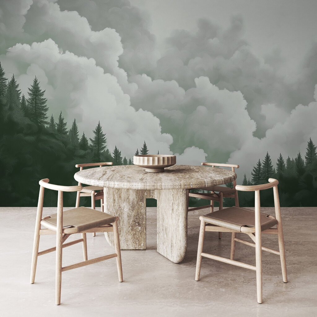 Dennen onder torenhoge wolken — interieur 4
