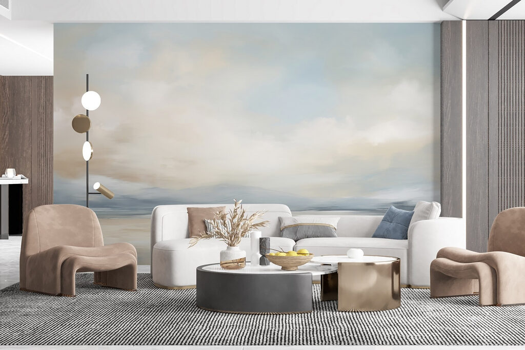 Landschap met water en wolken — interieur 2