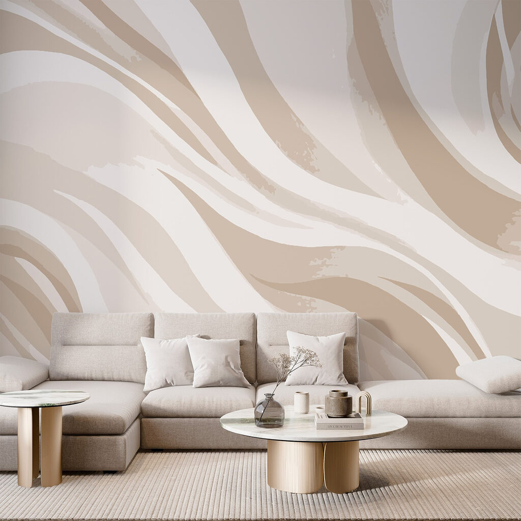 Vloeiende kleurbanen in tegenrichting — interieur 2